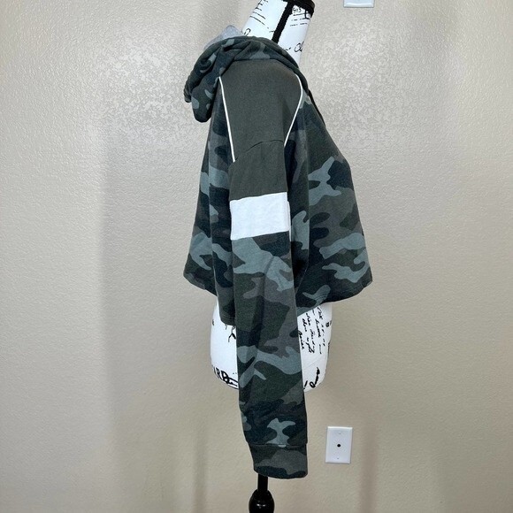 Aeropostale green camo hoodie long sleeve sweatshirt size L - Picture 9 of 11